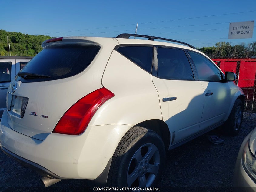2005 Nissan Murano Sl VIN: JN8AZ08W05W439744 Lot: 39761742