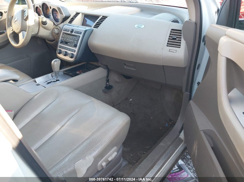 2005 Nissan Murano Sl VIN: JN8AZ08W05W439744 Lot: 39761742
