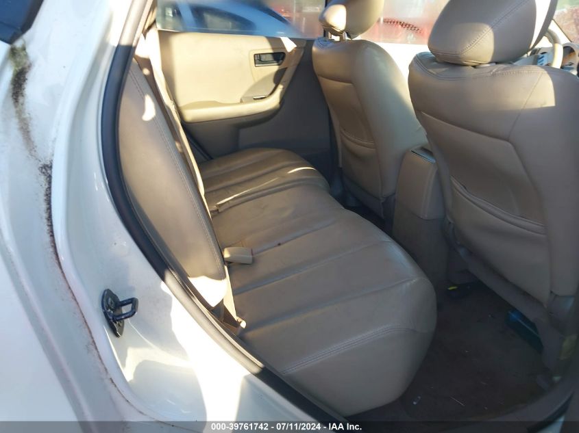 2005 Nissan Murano Sl VIN: JN8AZ08W05W439744 Lot: 39761742