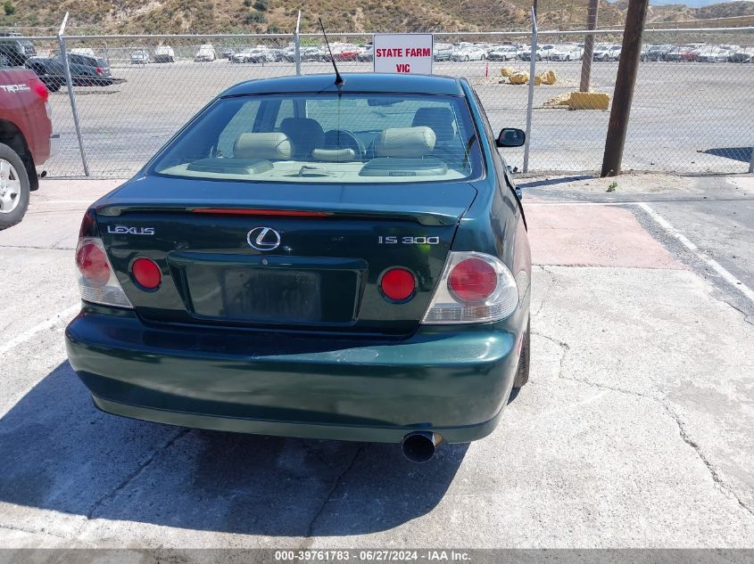 2001 Lexus Is 300 VIN: JTHBD182510020477 Lot: 39761783