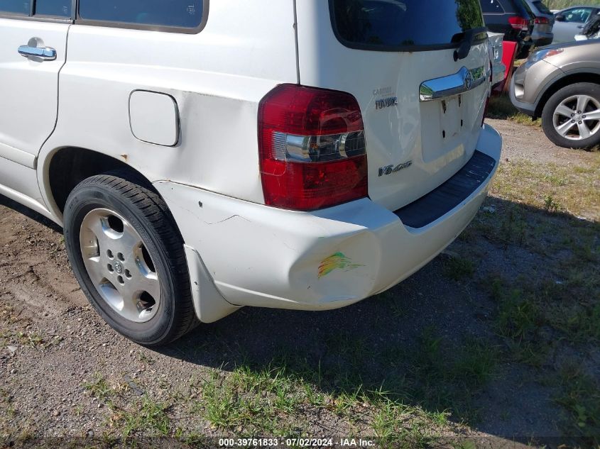 2006 Toyota Highlander Sport V6 VIN: JTEEP21A860174293 Lot: 39761833