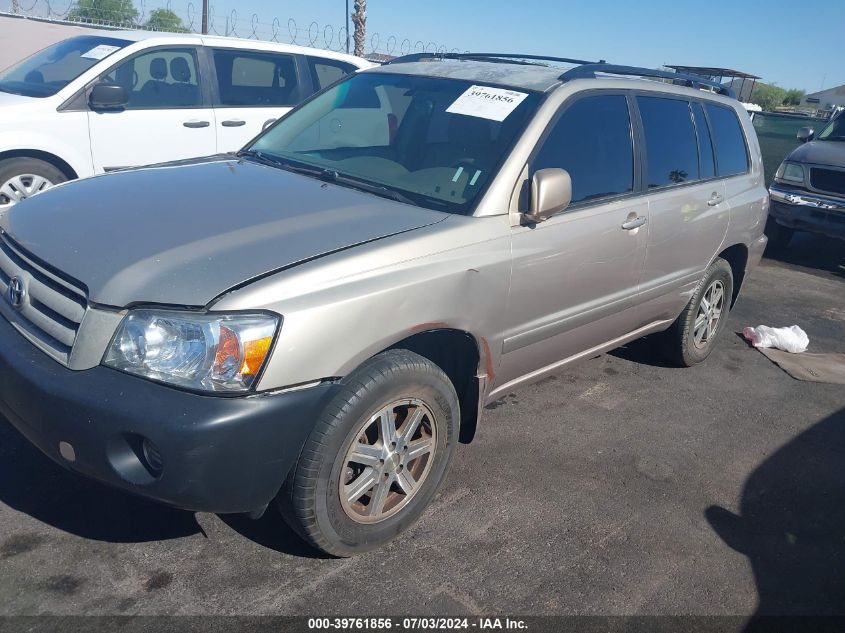 2005 Toyota Highlander V6 VIN: JTEGP21AX50082142 Lot: 39761856