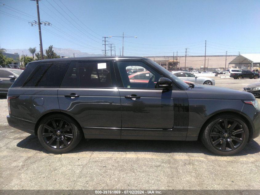 2017 Land Rover Range Rover 3.0L V6 Supercharged Hse VIN: SALGS2FV0HA340173 Lot: 39761869