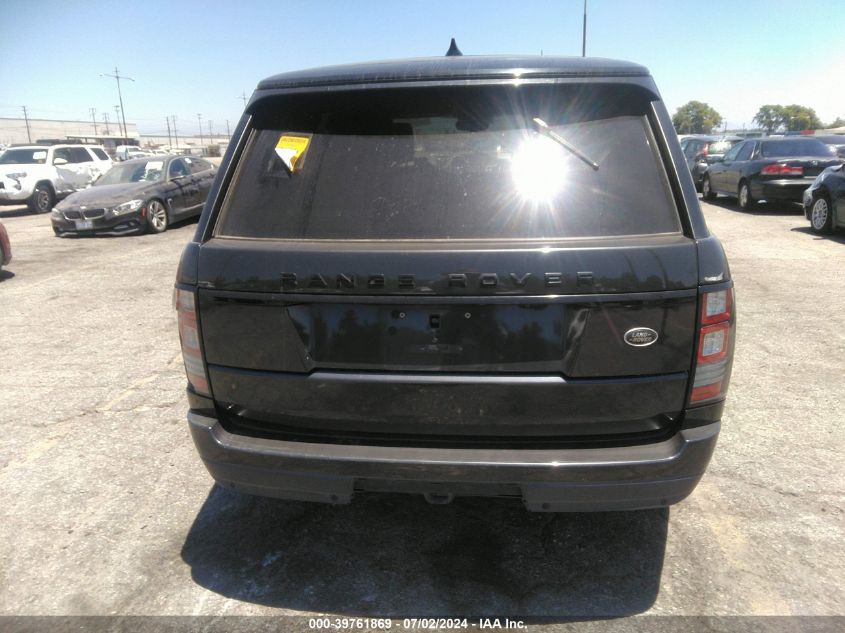 2017 Land Rover Range Rover 3.0L V6 Supercharged Hse VIN: SALGS2FV0HA340173 Lot: 39761869