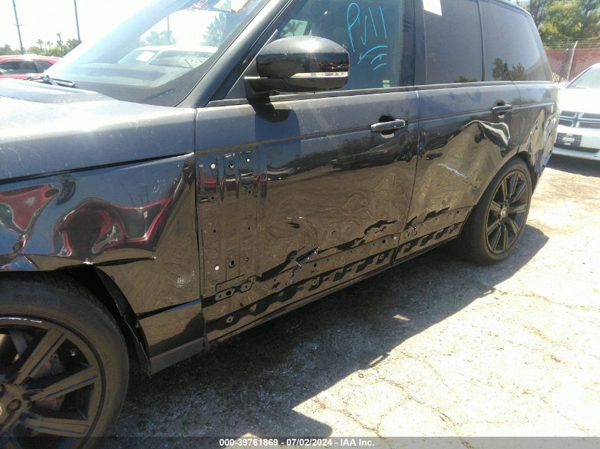 2017 Land Rover Range Rover 3.0L V6 Supercharged Hse VIN: SALGS2FV0HA340173 Lot: 39761869