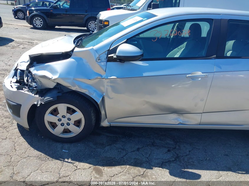 2013 Chevrolet Sonic Ls Manual VIN: 1G1JB6SH8D4171218 Lot: 39762028