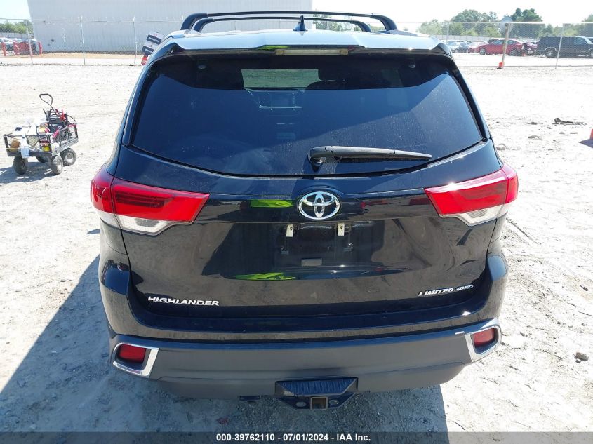 2019 Toyota Highlander Limited Platinum VIN: 5TDDZRFH3KS934307 Lot: 39762110