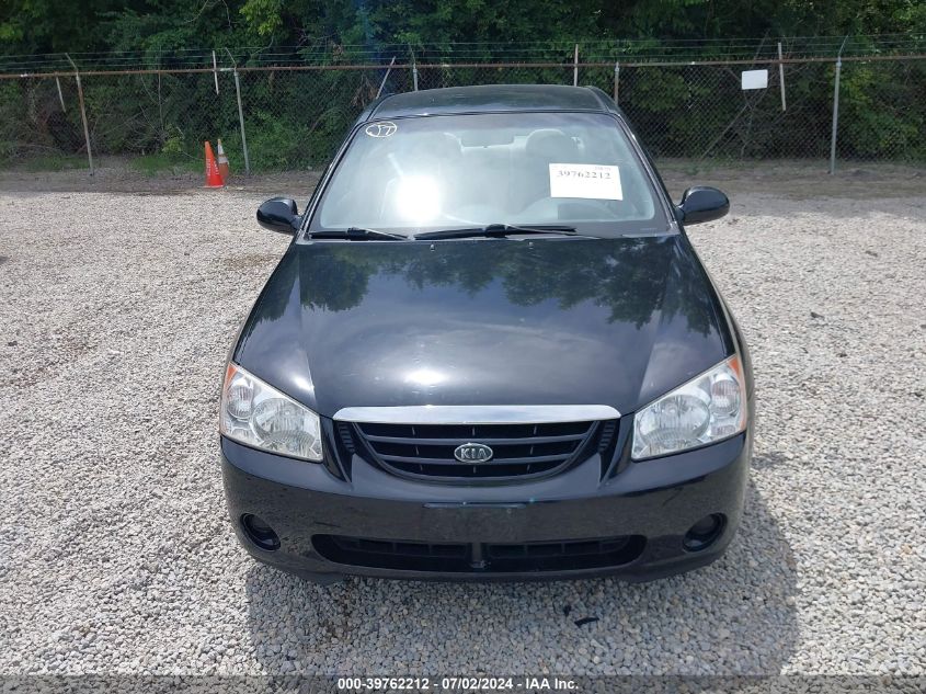 2006 Kia Spectra Ex/Lx/Sx VIN: KNAFE121665348160 Lot: 39762212