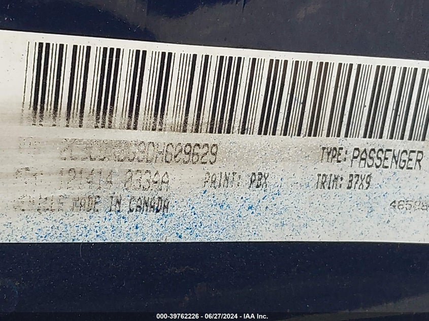 2013 Dodge Charger Se VIN: 2C3CDXBG9DH609629 Lot: 39762226