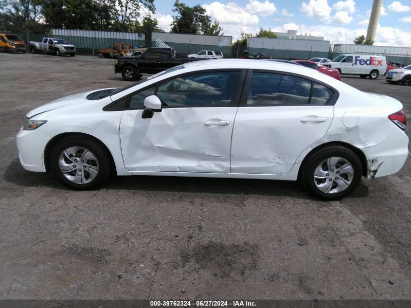 2014 Honda Civic Lx VIN: 19XFB2F5XEE263856 Lot: 39762324