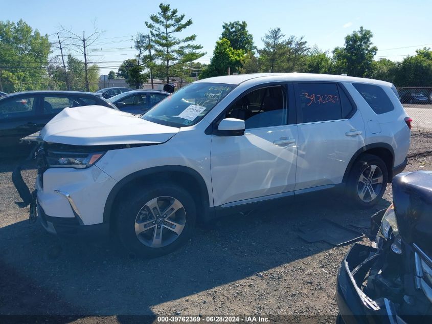 2023 Honda Pilot Awd Ex-L 7 Passenger VIN: 5FNYG1H50PB010317 Lot: 39762369