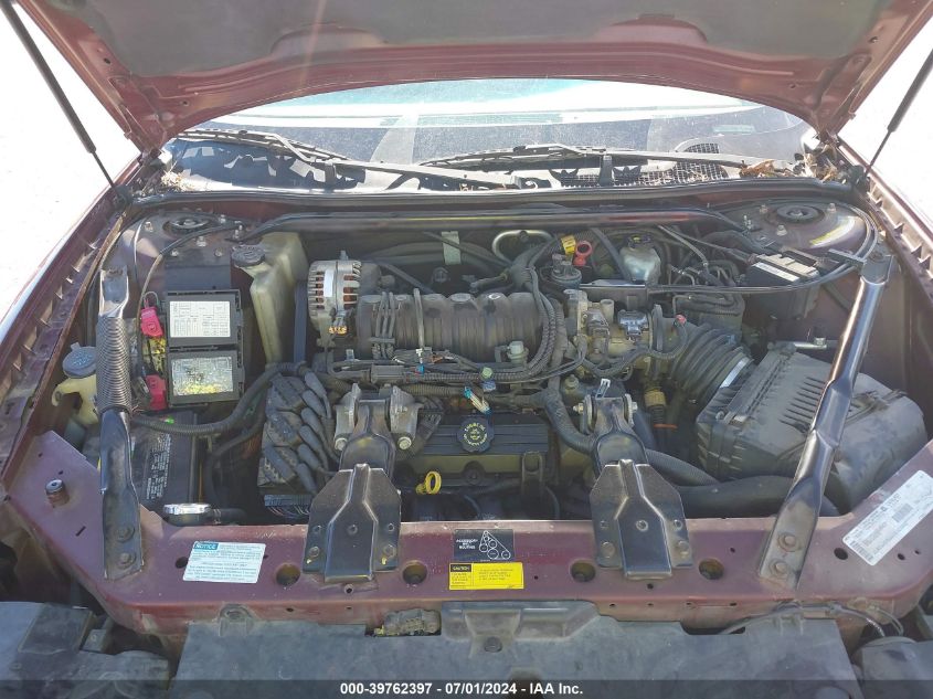 2001 Chevrolet Monte Carlo Ss VIN: 2G1WX15K219168664 Lot: 39762397