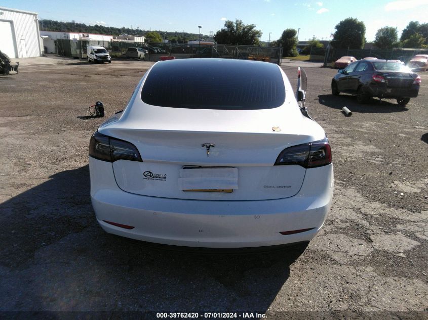 2020 Tesla Model 3 Long Range Dual Motor All-Wheel Drive VIN: 5YJ3E1EB1LF628783 Lot: 39762420