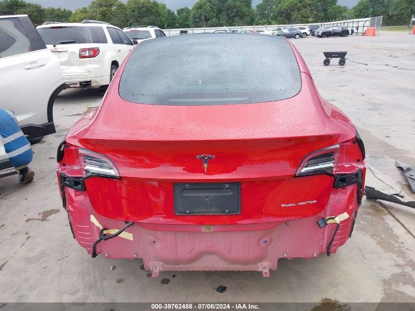 2022 Tesla Model 3 Long Range Dual Motor All-Wheel Drive VIN: 5YJ3E1EBXNF155968 Lot: 39762488