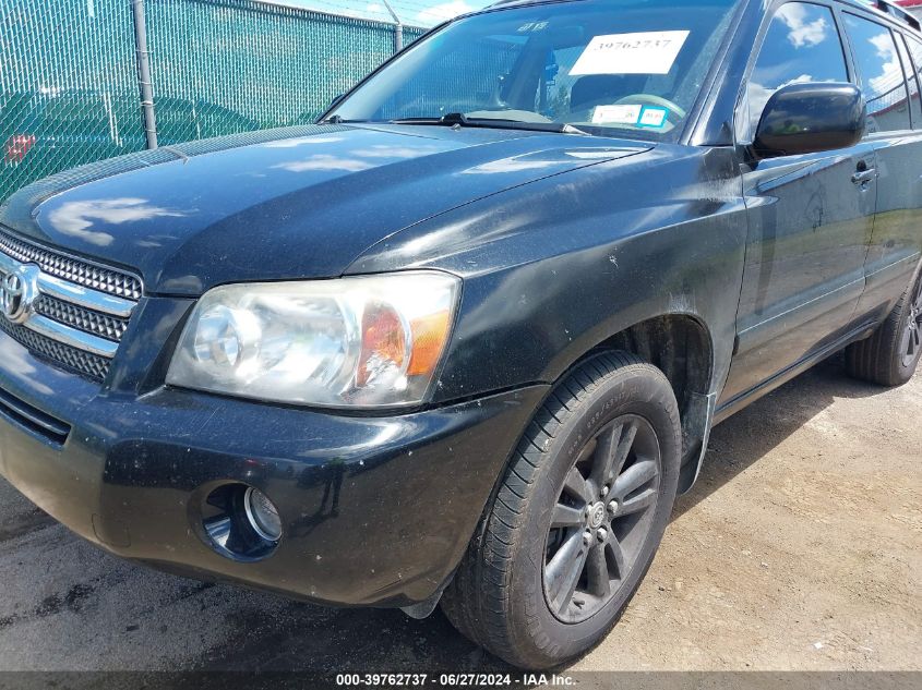 2006 Toyota Highlander Hybrid V6 VIN: JTEEW21A160014288 Lot: 39762737