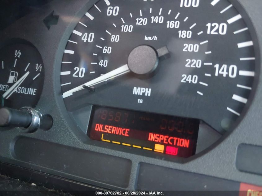 1999 BMW 323Ic VIN: WBABJ7331XEA17875 Lot: 39762782