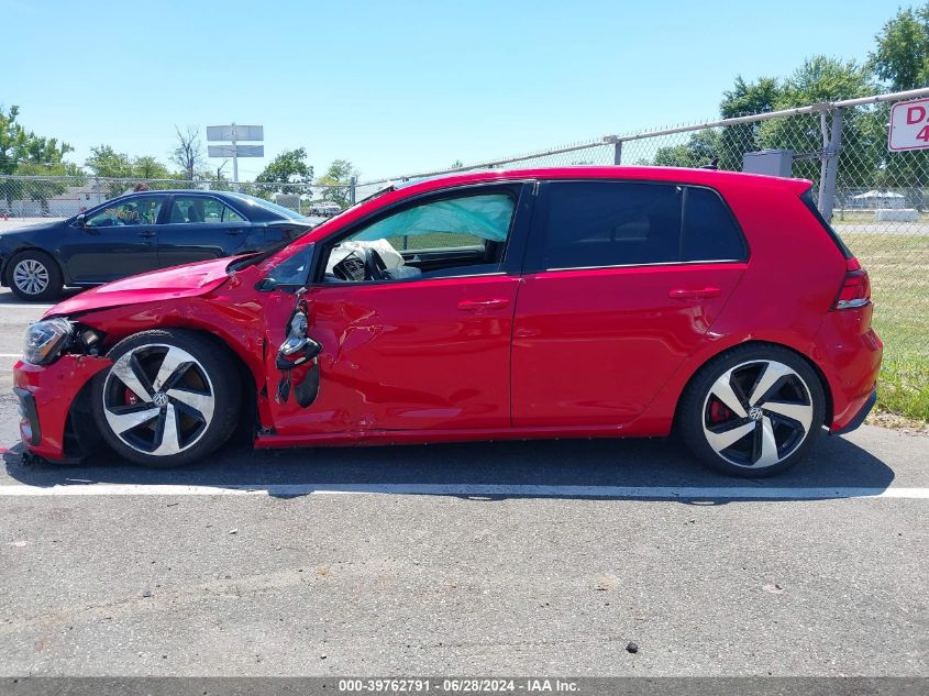 2019 Volkswagen Golf Gti 2.0T Autobahn/2.0T Rabbit Edition/2.0T S/2.0T Se VIN: 3VW6T7AU1KM002381 Lot: 39762791