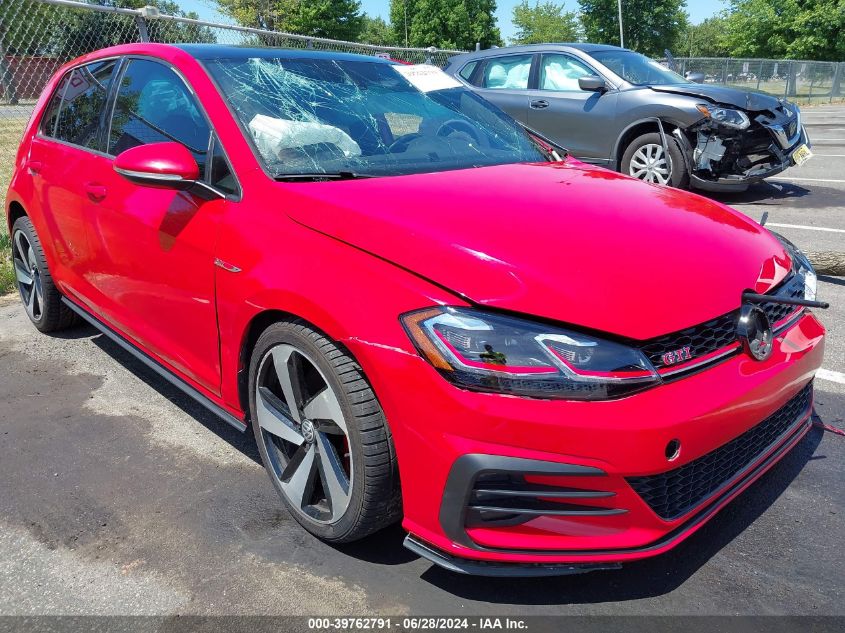 2019 Volkswagen Golf Gti 2.0T Autobahn/2.0T Rabbit Edition/2.0T S/2.0T Se VIN: 3VW6T7AU1KM002381 Lot: 39762791