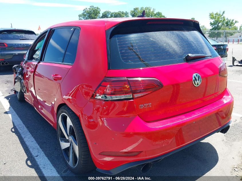 2019 Volkswagen Golf Gti 2.0T Autobahn/2.0T Rabbit Edition/2.0T S/2.0T Se VIN: 3VW6T7AU1KM002381 Lot: 39762791