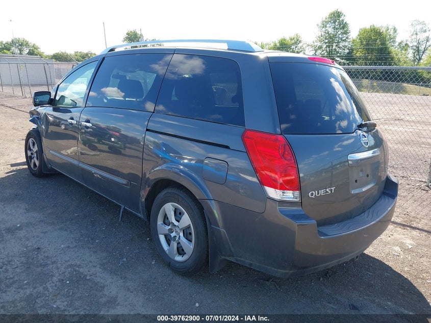 2008 Nissan Quest 3.5 S VIN: 5N1BV28U78N113175 Lot: 39762900