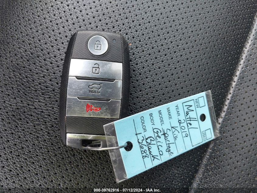 2019 Kia Sportage Ex VIN: KNDPN3AC8K7502968 Lot: 39762916