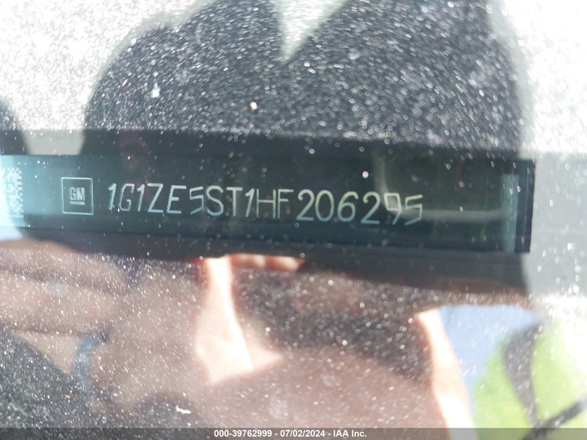 2017 Chevrolet Malibu Lt VIN: 1G1ZE5ST1HF206295 Lot: 39762999