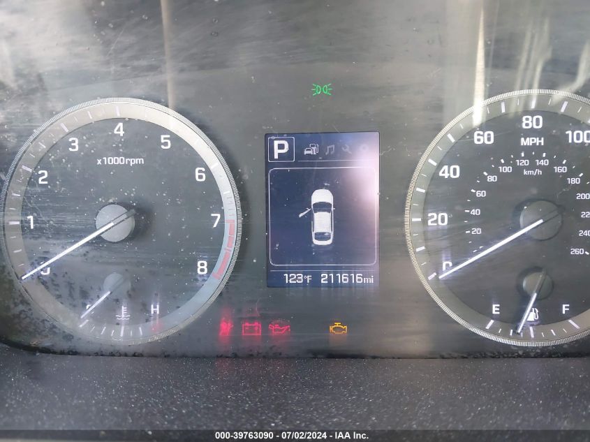 2016 Hyundai Sonata Se VIN: 5NPE24AF9GH283117 Lot: 39763090