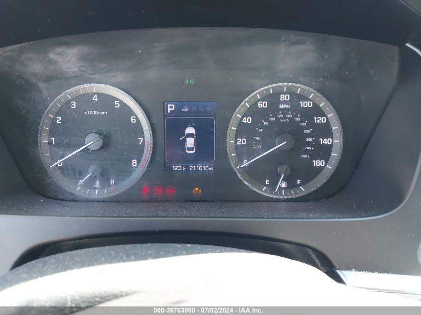 2016 Hyundai Sonata Se VIN: 5NPE24AF9GH283117 Lot: 39763090