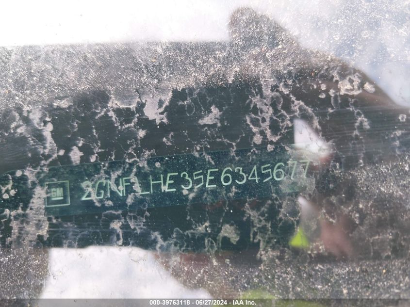 2014 Chevrolet Equinox Ltz VIN: 2GNFLHE35E6345677 Lot: 39763118