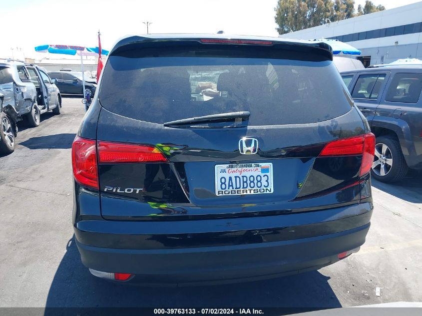 2017 Honda Pilot Ex-L VIN: 5FNYF5H51HB019944 Lot: 39763133