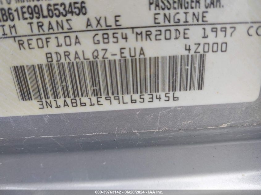 2009 Nissan Sentra 2.0 VIN: 3N1AB61E99L653456 Lot: 39763142