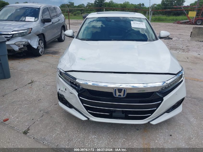 2022 Honda Accord Hybrid Touring VIN: 1HGCV3F94NA007025 Lot: 39763172