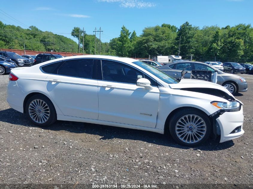 2014 Ford Fusion Hybrid Titanium VIN: 3FA6P0RU6ER288194 Lot: 39763194