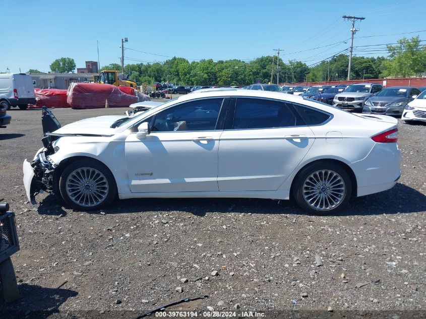 2014 Ford Fusion Hybrid Titanium VIN: 3FA6P0RU6ER288194 Lot: 39763194