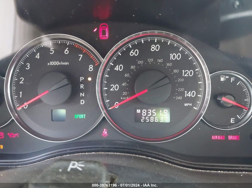 2008 Subaru Outback 2.5I Limited/2.5I Limited L.l. Bean Edition VIN: 4S4BP62C287342739 Lot: 39763196