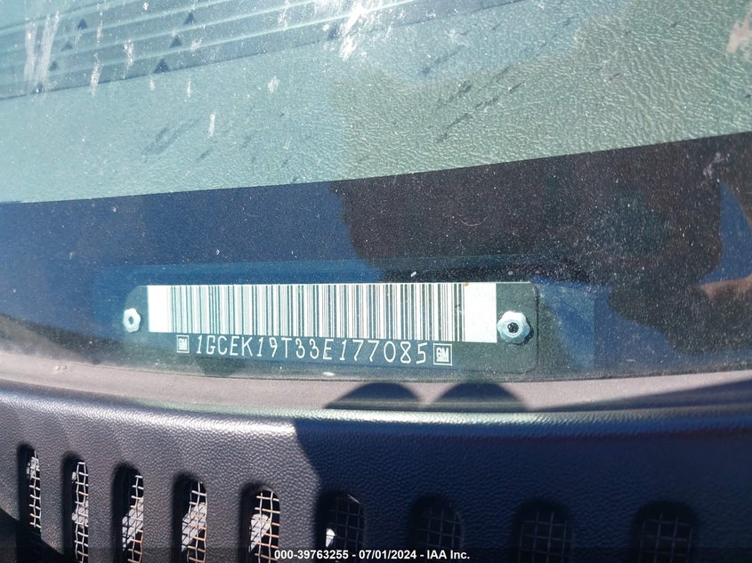 2003 Chevrolet Silverado 1500 Ls VIN: 1GCEK19T33E177085 Lot: 39763255