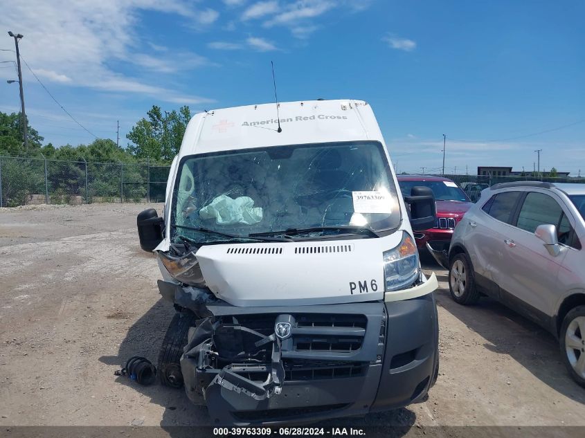 2018 Ram Promaster 3500 Cargo Van High Roof 159 Wb Ext VIN: 3C6URVJG5JE141694 Lot: 39763309