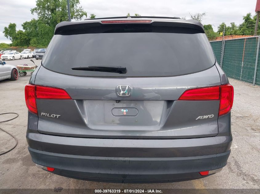 2018 Honda Pilot Ex-L VIN: 5FNYF6H55JB018193 Lot: 39763319