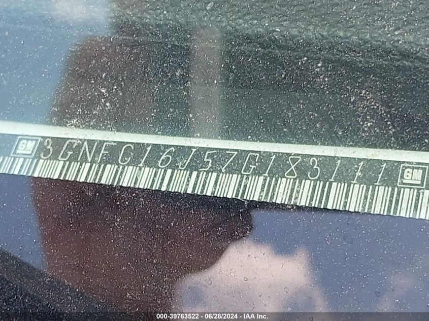 2007 Chevrolet Suburban 1500 Lt VIN: 3GNFC16J57G183111 Lot: 39763522