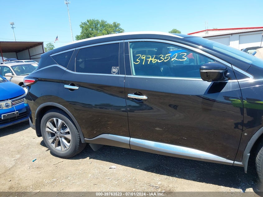 2015 Nissan Murano Sl VIN: 5N1AZ2MH9FN275640 Lot: 39763523