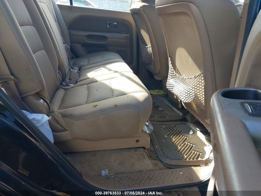 2006 Honda Pilot Lx VIN: 2HKYF18186H538557 Lot: 39763533