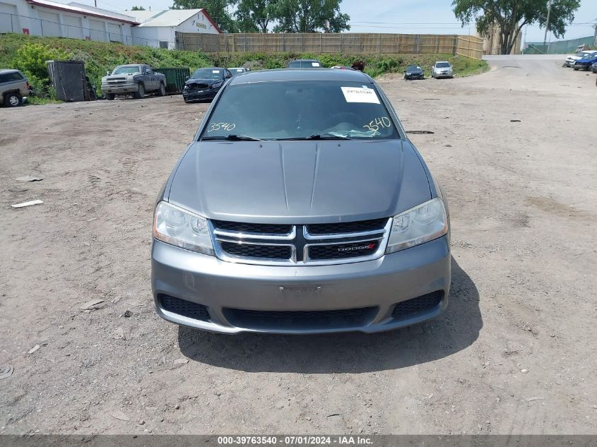 2012 Dodge Avenger Se VIN: 1C3CDZAB1CN220264 Lot: 39763540