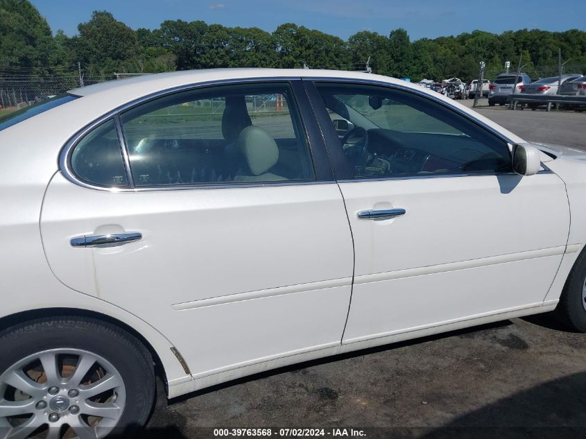 2004 Lexus Es 330 VIN: JTHBA30G840023504 Lot: 39763568