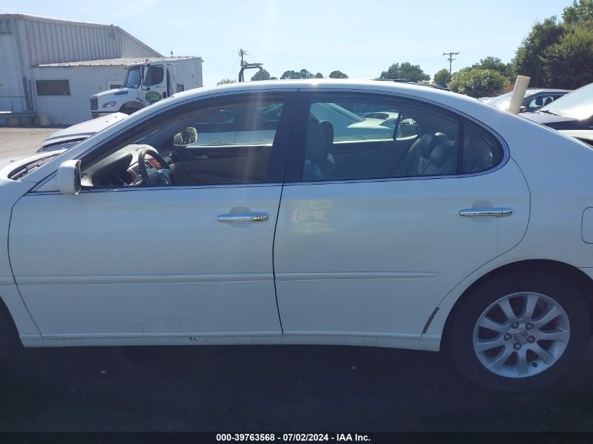 2004 Lexus Es 330 VIN: JTHBA30G840023504 Lot: 39763568