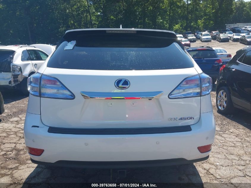 2012 Lexus Rx 450H VIN: JTJZB1BA5C2006332 Lot: 39763658