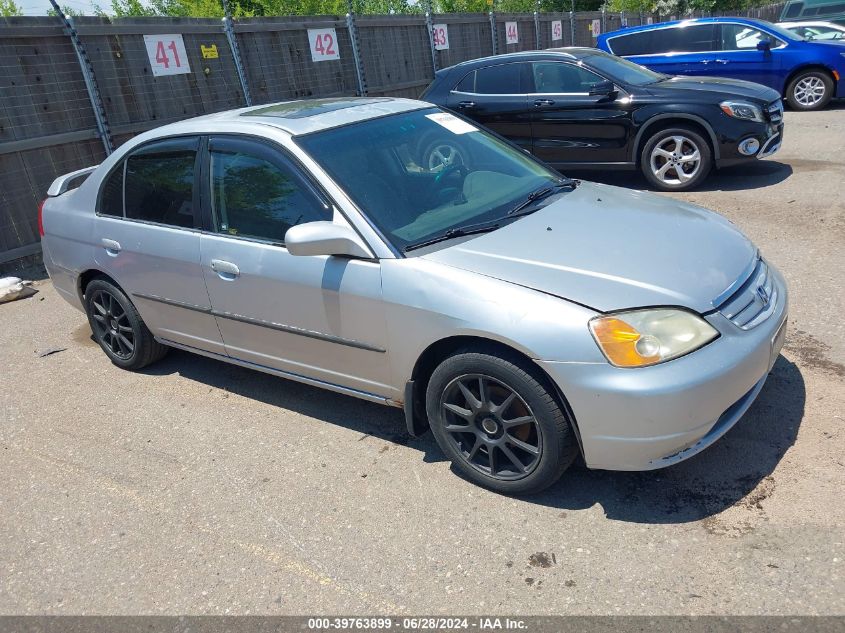 2002 Honda Civic Ex VIN: 2HGES26842H575601 Lot: 39763899