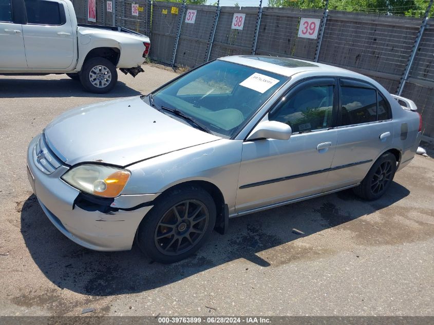 2002 Honda Civic Ex VIN: 2HGES26842H575601 Lot: 39763899