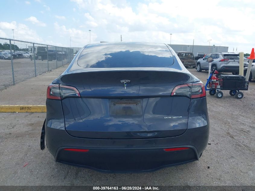 2021 Tesla Model Y Long Range Dual Motor All-Wheel Drive VIN: 5YJYGDEE3MF249796 Lot: 39764163