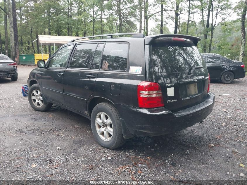 2002 Toyota Highlander V6 VIN: JTEHS21A020058368 Lot: 39764208