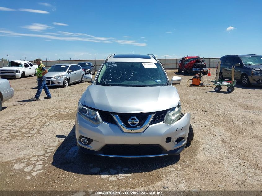 2016 Nissan Rogue Sl VIN: 5N1AT2MT5GC730017 Lot: 39764226